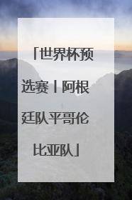 世界杯预选赛丨阿根廷队平哥伦比亚队
