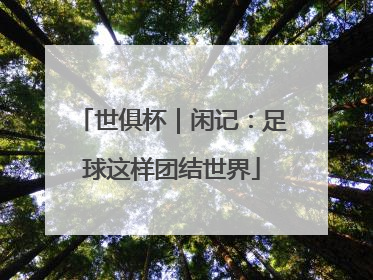 世俱杯｜闲记：足球这样团结世界