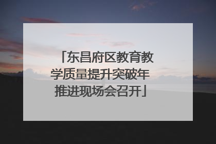 东昌府区教育教学质量提升突破年推进现场会召开
