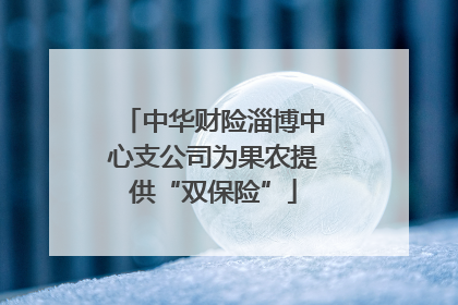 中华财险淄博中心支公司为果农提供“双保险”