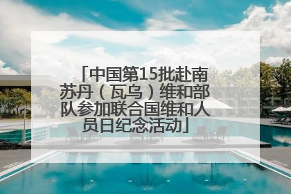 中国第15批赴南苏丹（瓦乌）维和部队参加联合国维和人员日纪念活动