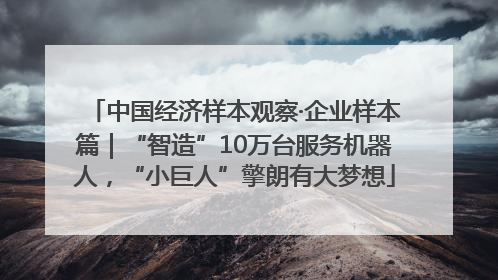 中国经济样本观察·企业样本篇｜“智造”10万台服务机器人，“小巨人”擎朗有大梦想