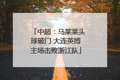 中超：马莱莱头球破门 大连英博主场击败浙江队
