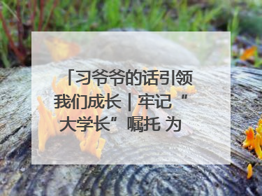 习爷爷的话引领我们成长｜牢记“大学长”嘱托 为接过父辈接力棒全力以赴