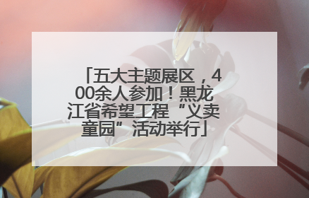 五大主题展区，400余人参加！黑龙江省希望工程“义卖童园”活动举行