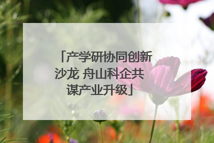 产学研协同创新沙龙 舟山科企共谋产业升级