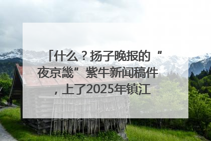 什么？扬子晚报的“夜京畿”紫牛新闻稿件，上了2025年镇江中考模拟卷！