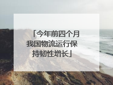 今年前四个月我国物流运行保持韧性增长