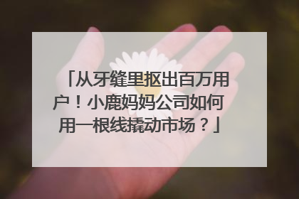 从牙缝里抠出百万用户！小鹿妈妈公司如何用一根线撬动市场？