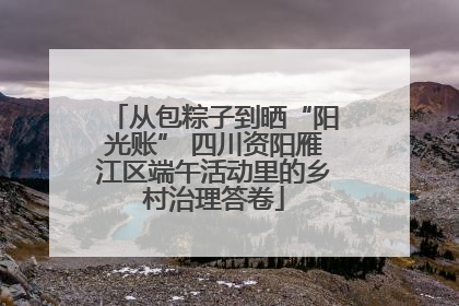 从包粽子到晒“阳光账” 四川资阳雁江区端午活动里的乡村治理答卷