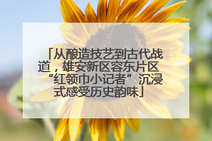 从酿造技艺到古代战道，雄安新区容东片区“红领巾小记者”沉浸式感受历史韵味