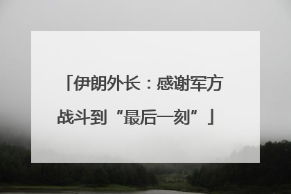 伊朗外长：感谢军方战斗到“最后一刻”