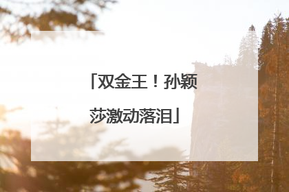 双金王！孙颖莎激动落泪