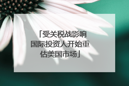 受关税战影响 国际投资人开始重估美国市场