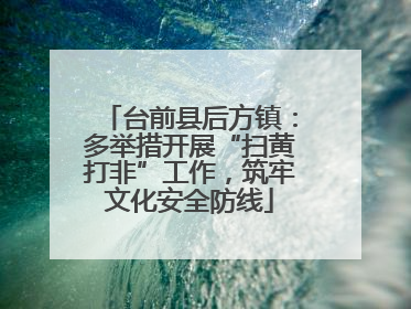 台前县后方镇：多举措开展“扫黄打非”工作，筑牢文化安全防线