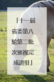 十一届省委第八轮第二批次巡视完成进驻