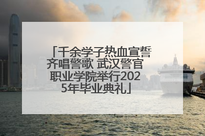 千余学子热血宣誓齐唱警歌 武汉警官职业学院举行2025年毕业典礼