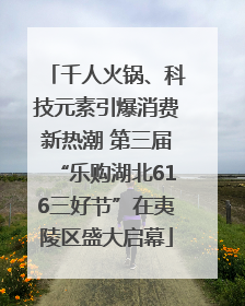 千人火锅、科技元素引爆消费新热潮 第三届“乐购湖北616三好节”在夷陵区盛大启幕