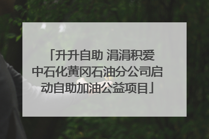 升升自助 涓涓积爱 中石化黄冈石油分公司启动自助加油公益项目