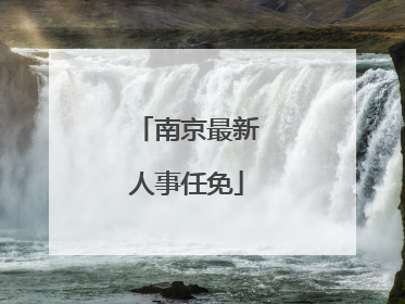 南京最新人事任免