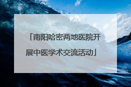 南阳哈密两地医院开展中医学术交流活动