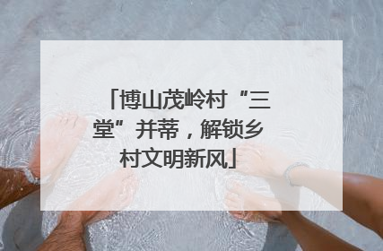 博山茂岭村“三堂”并蒂，解锁乡村文明新风