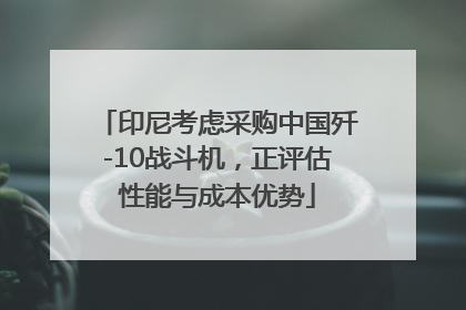 印尼考虑采购中国歼-10战斗机，正评估性能与成本优势
