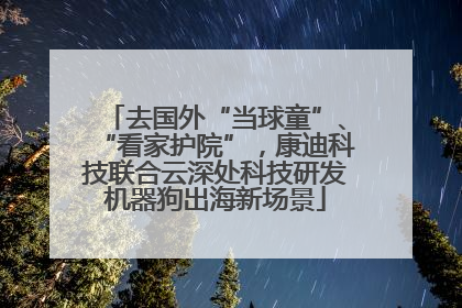 去国外“当球童”、“看家护院”，康迪科技联合云深处科技研发机器狗出海新场景