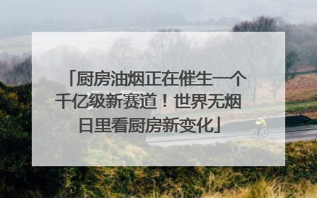 厨房油烟正在催生一个千亿级新赛道！世界无烟日里看厨房新变化