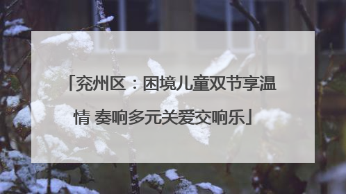 兖州区：困境儿童双节享温情 奏响多元关爱交响乐