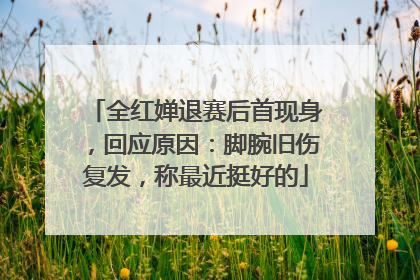 全红婵退赛后首现身，回应原因：脚腕旧伤复发，称最近挺好的