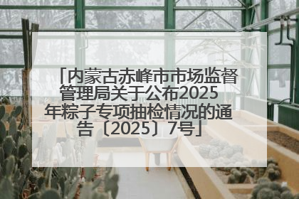 内蒙古赤峰市市场监督管理局关于公布2025年粽子专项抽检情况的通告〔2025〕7号