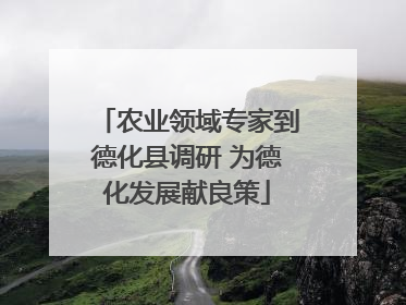 农业领域专家到德化县调研 为德化发展献良策