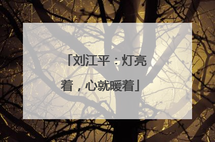 刘江平：灯亮着，心就暖着
