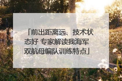 前出距离远、技术状态好 专家解读我海军双航母编队训练特点