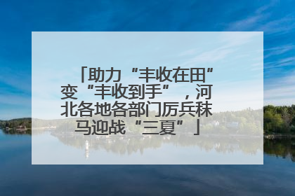 助力“丰收在田”变“丰收到手”，河北各地各部门厉兵秣马迎战“三夏”