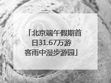 北京端午假期首日31.67万游客雨中漫步游园