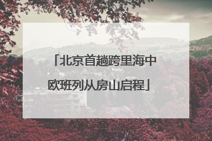 北京首趟跨里海中欧班列从房山启程