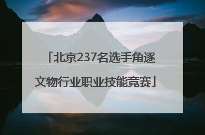 北京237名选手角逐文物行业职业技能竞赛