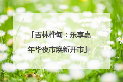 吉林桦甸：乐享嘉年华夜市焕新开市