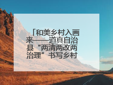 和美乡村入画来——道真自治县“两清两改两治理”书写乡村振兴新答卷
