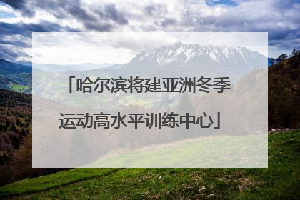 哈尔滨将建亚洲冬季运动高水平训练中心