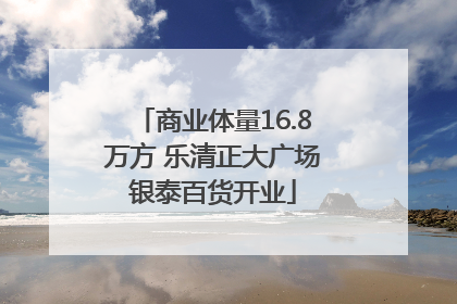 商业体量16.8万方 乐清正大广场银泰百货开业