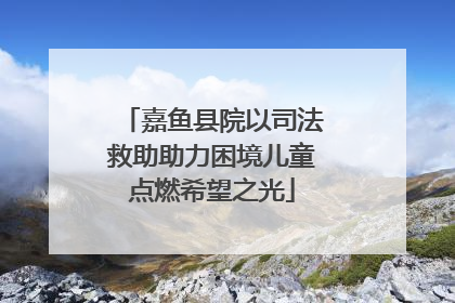嘉鱼县院以司法救助助力困境儿童点燃希望之光