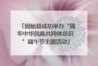 固始县成功举办“铸牢中华民族共同体意识”端午节主题活动