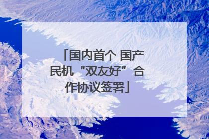 国内首个 国产民机“双友好”合作协议签署