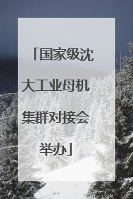 国家级沈大工业母机集群对接会举办