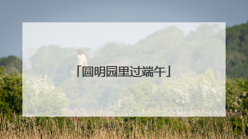 圆明园里过端午