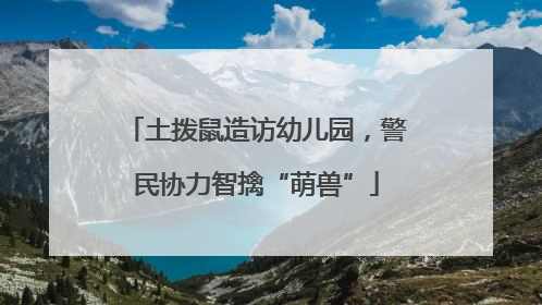 土拨鼠造访幼儿园，警民协力智擒“萌兽”