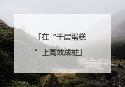 在“千层蛋糕”上高效成桩